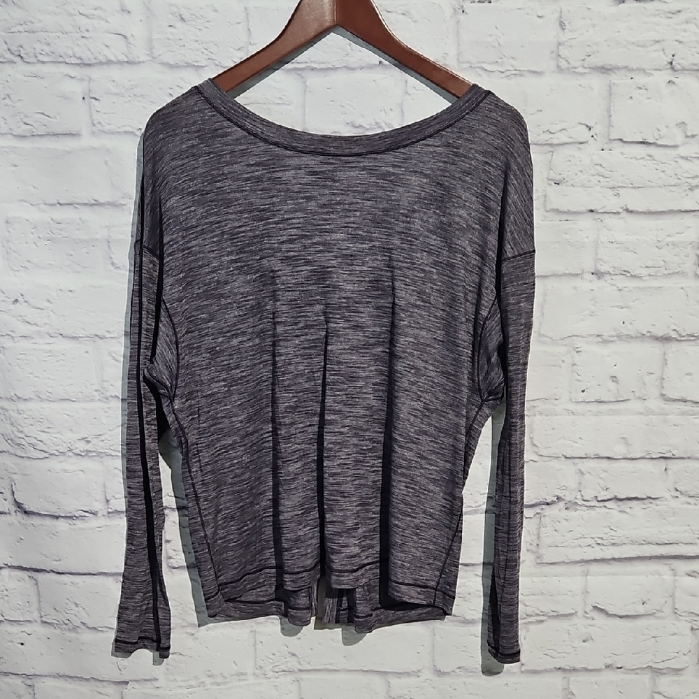Lululemon Laced With Intent Long Sleeve Heathered Black Grape - Picture 2 of 6